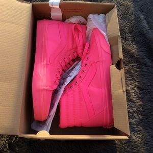 Neon pink Vans